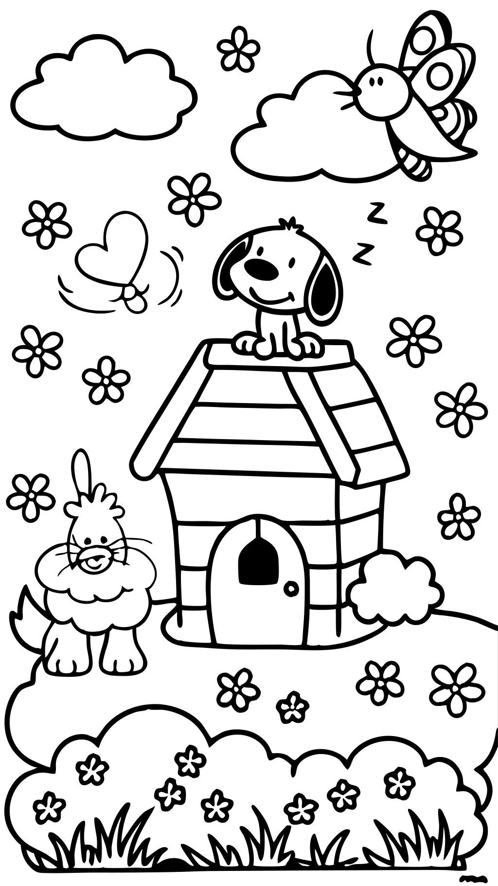 coloring pages of snoopy